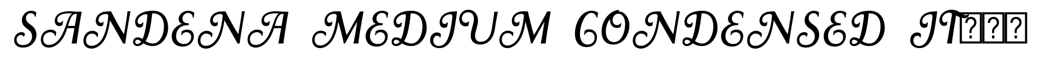 Sandena Medium Condensed Italic Swash image
